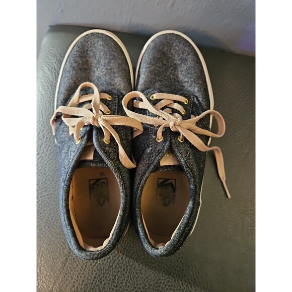 Vans Atwood Skate Sneaker Canvas Low Top Shoe Lace Up Grey/Pink Size Big Girls 4 - Picture 8 of 8